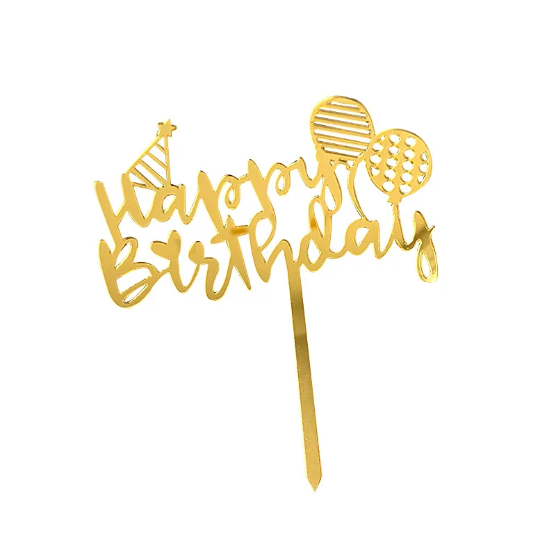 

New Acrylic Birthday Cake Topper Balloon Happy Birthday Children's Birthday Party Cake Topper Cake Decorations