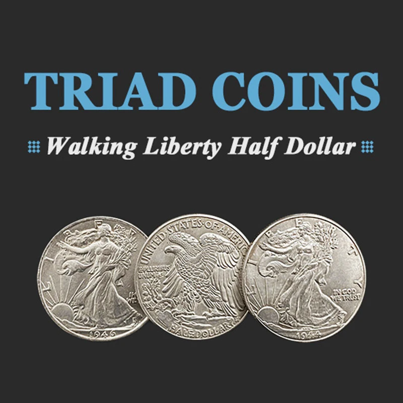 

Coin Magic Tricks Triad Coins Walking Liberty Half Dollar By Joshua Jay Magia Magie Magicians Props Close Up Street Illusions