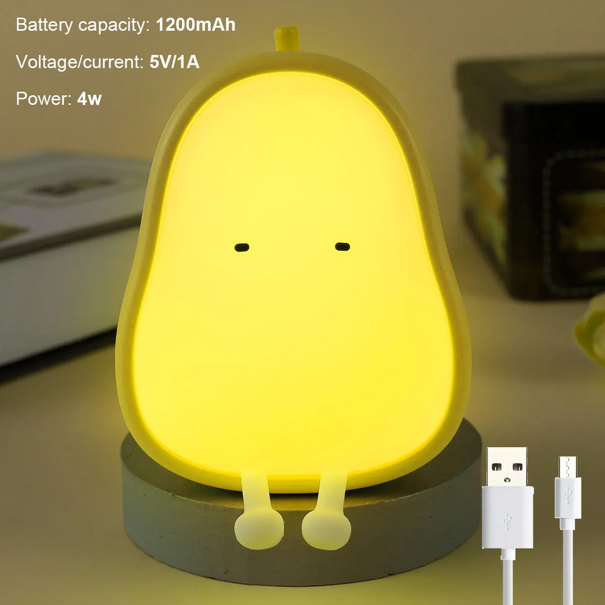 

Kids Night Light Breastfeeding Sleeping Bedroom Bedside Lamp Cute Pear Baby Nightlight Baby Nursery Lamp Atmosphere Decoration