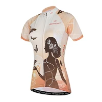 keyiyuan new retro cycling jersey women short sleeve mtb sweat shirt summer outdoor bike clothing top riding bicycle clothes