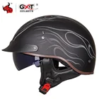 Мотоциклетный шлем GXT в стиле ретро, летний мотоциклетный шлем с открытым лицом, мотоциклетный шлем с сертификацией DOT