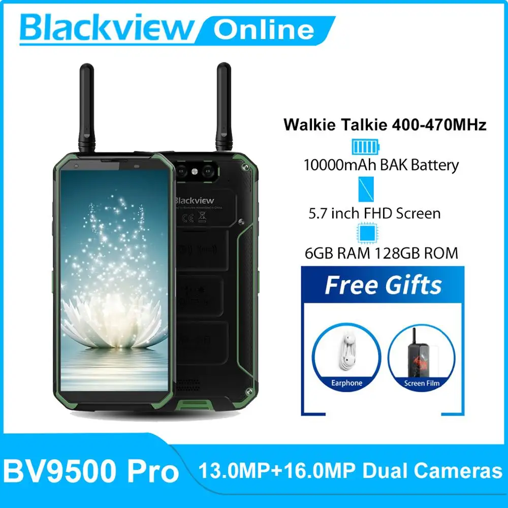 Blackview BV9500 Pro IP68 Водонепроницаемый иди и болтай Walkie Talkie “иди смартфон 6 ГБ + 128 Гб Octa