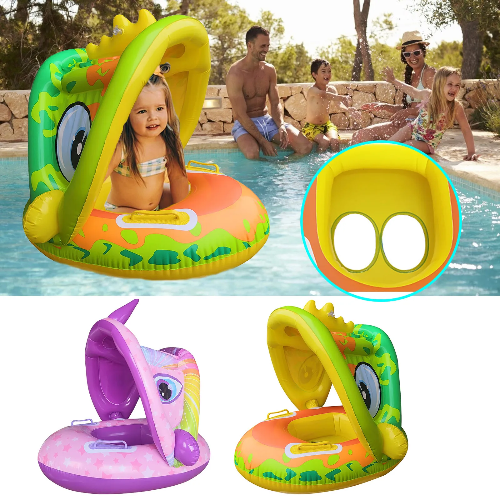 Rainbow Unicorn Baby Water Floats Toys Swimming Pool Ring with Inflatable Canopy Pool Float for Baby Kids Infant Aged 36 Months
Rainbow Unicorn Baby Water Floats Toys Swimming Pool Ring with Inflatable Canopy Pool Float for Baby Kids Infant Aged 36 Months