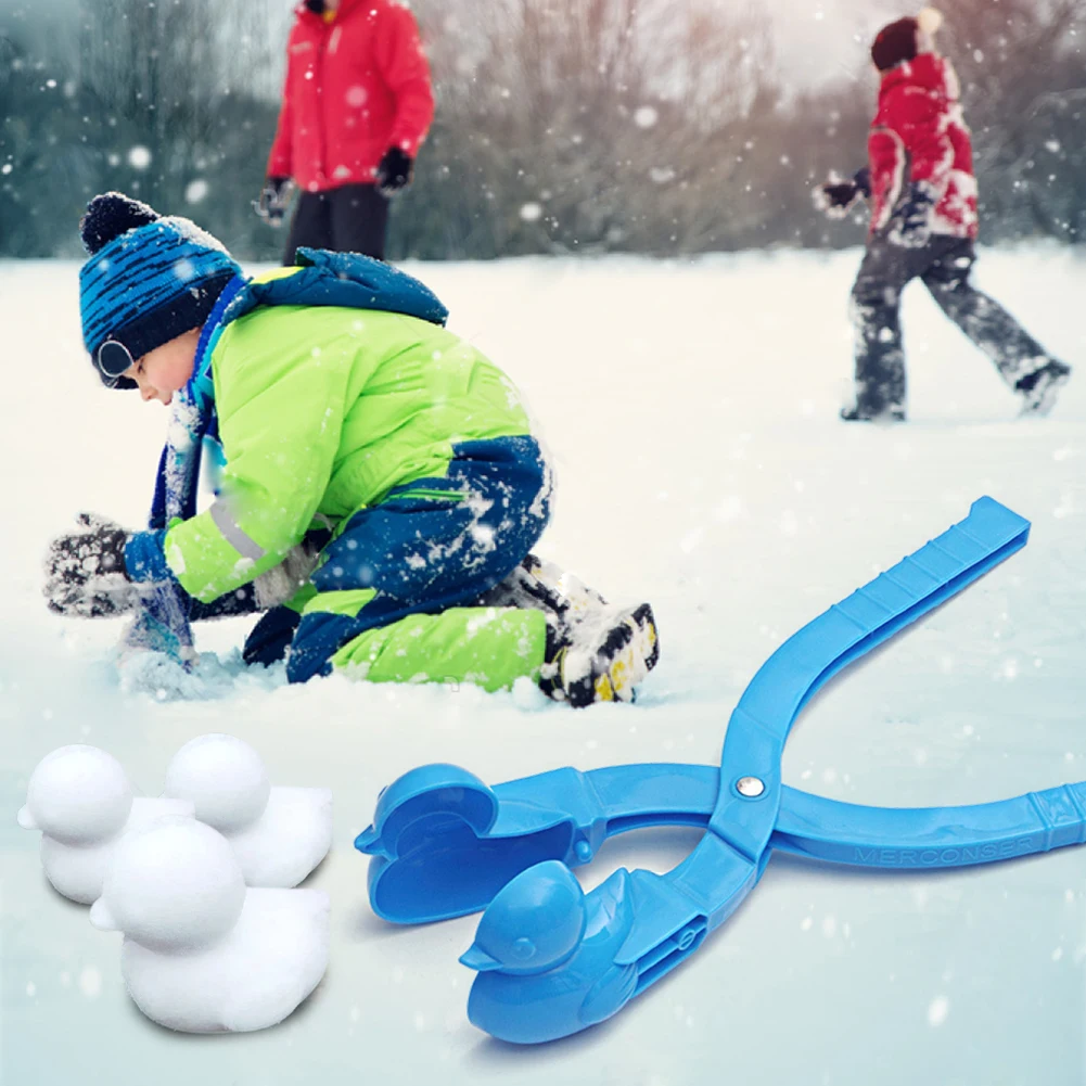 

Plastic Snowball Maker Clip Safety Cartoon Duck Winter Snow Sand Mold Tool for Snowball Fight Outdoor Fun Sports Dropshipping