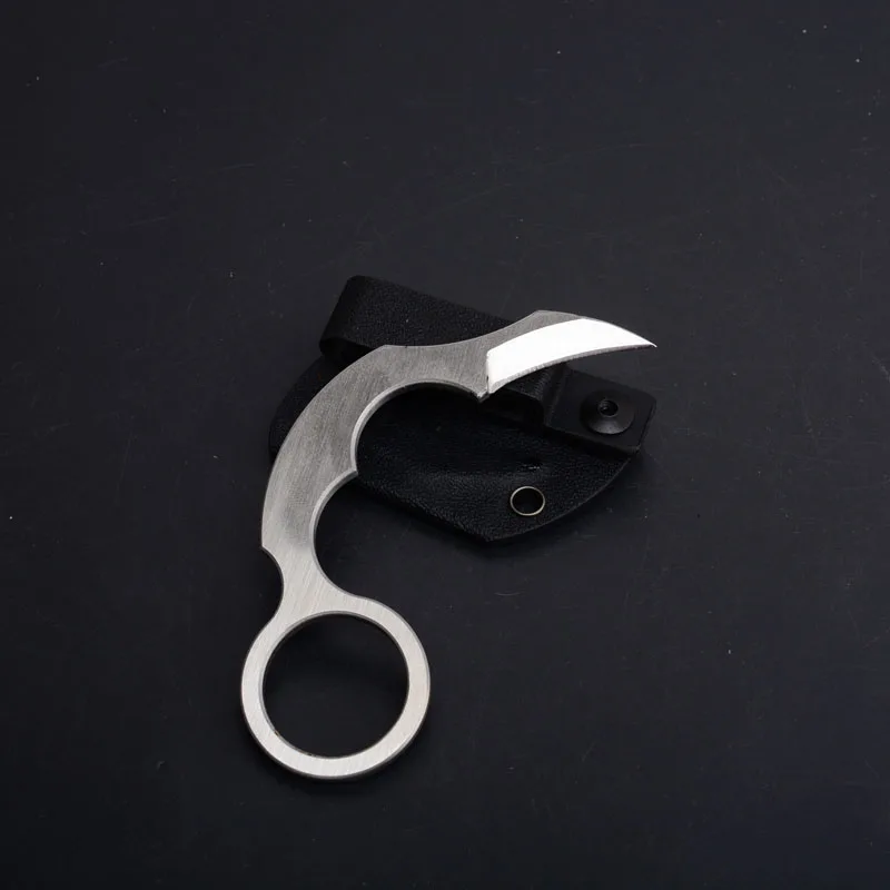 

Hysenss Small Karambit Claw Knife D2 Steel Tactical Camping Hunting Survival Pocket Utility EDC Tools Neck Rescue Knife