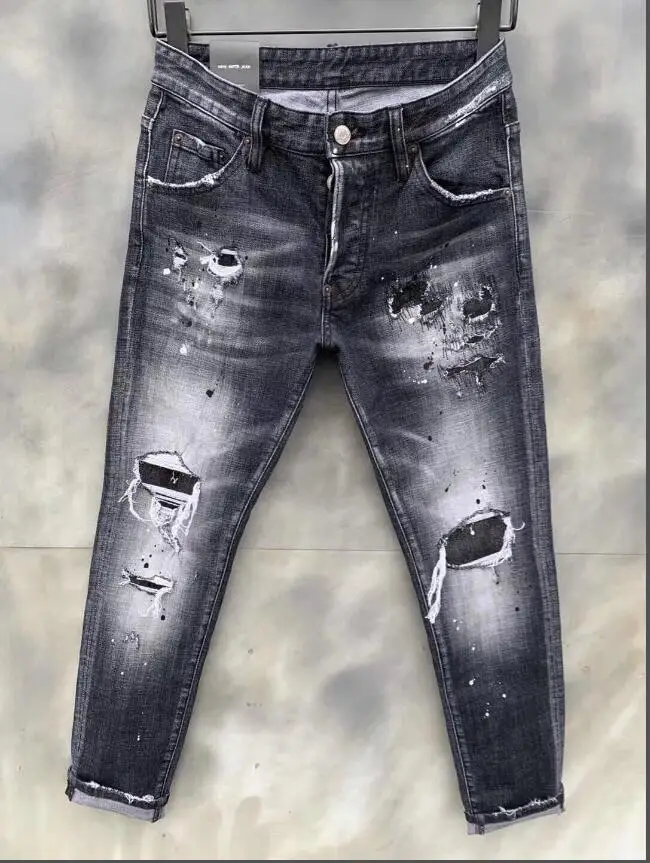 

Classic Dsquared2-button zipper denim, men's and women's self-cultivation series, spring and autumn hot styles 9121