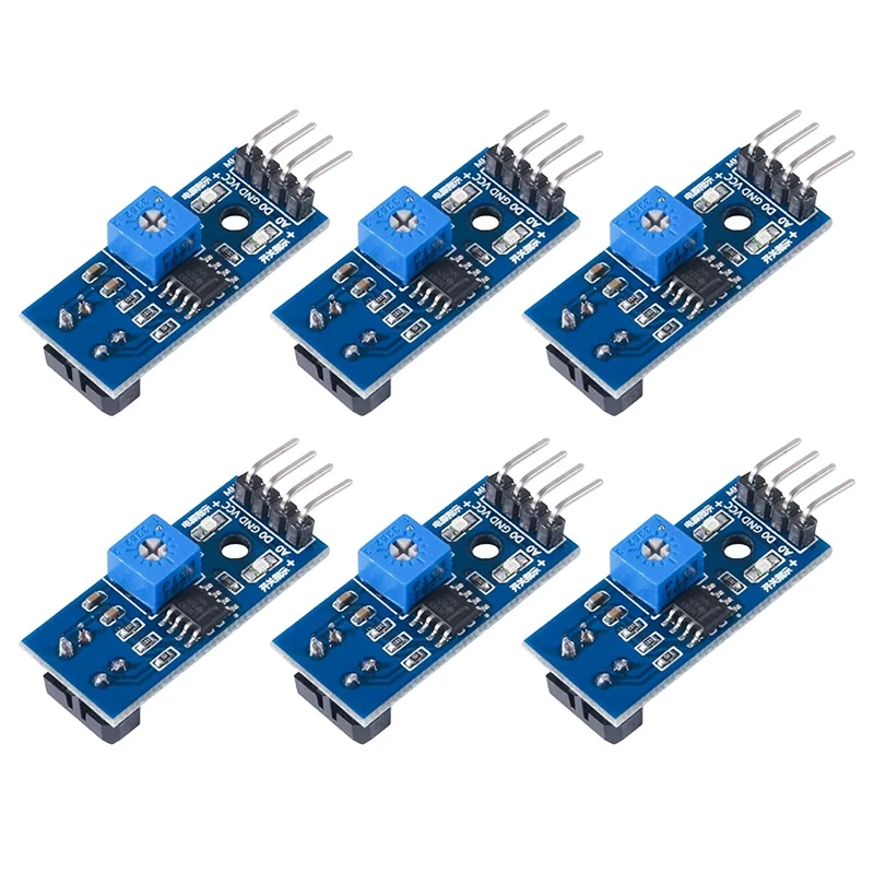 

6PCS TCRT5000 IR Infrared Reflective Obstacle Avoidance Module Photoelectric Switch Barrier Line Track Sensor for Arduino