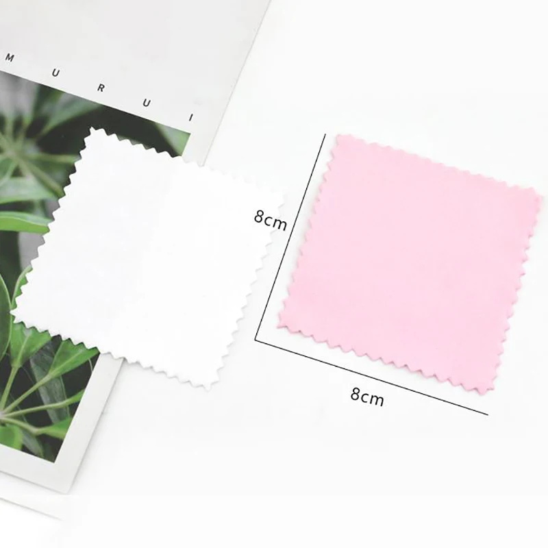 

100pcs Jewelry Cleaning Polishing Cloth Cleaner 8x8cm Double Sides Tool