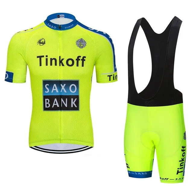 Saxo Bank Tinkoff Ropa Ciclismo/ciclo Ropa Ciclismo Спортивная одежда/bicicleta de carreras Ropa Ciclismo Джерси 9D нагрудник шорты - Цвет: C15