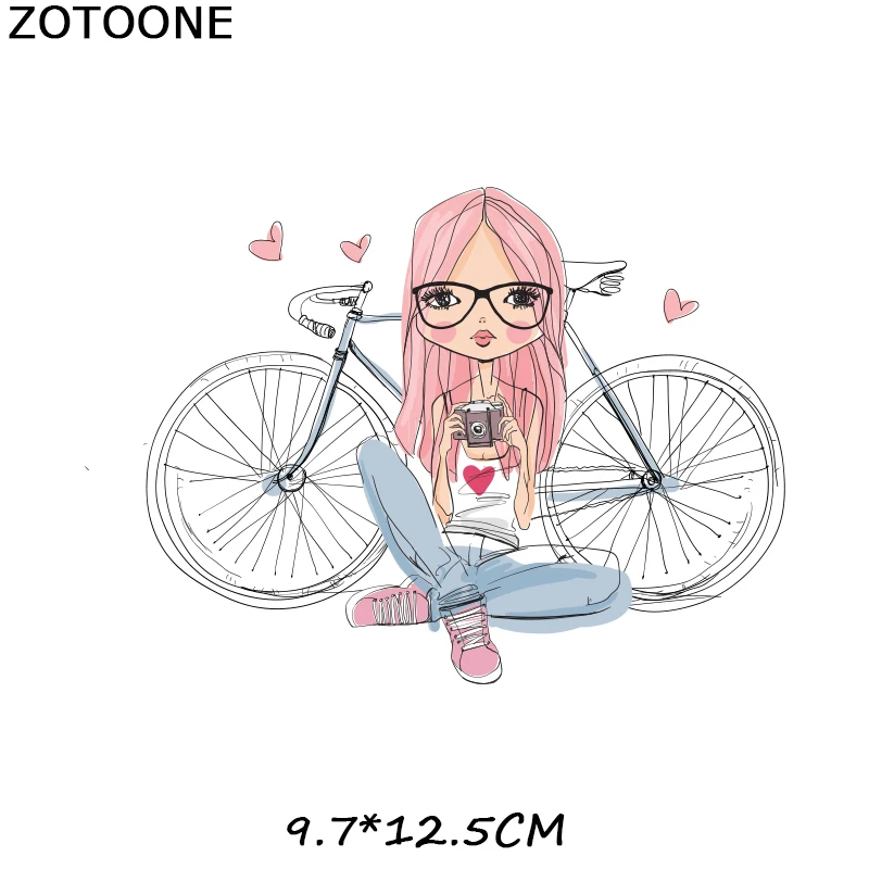 ZOTOONE железо на переводе мода милые девушки патч для одежды Аппликации футболка Diy теплопередачи Аппликации, наклейки E - Цвет: ZT1238