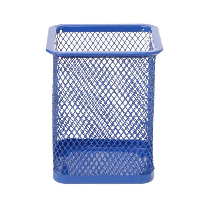 

Rectangular Mesh Style Metal Pencil Holder Organizer Desk Pen Containers Dropship