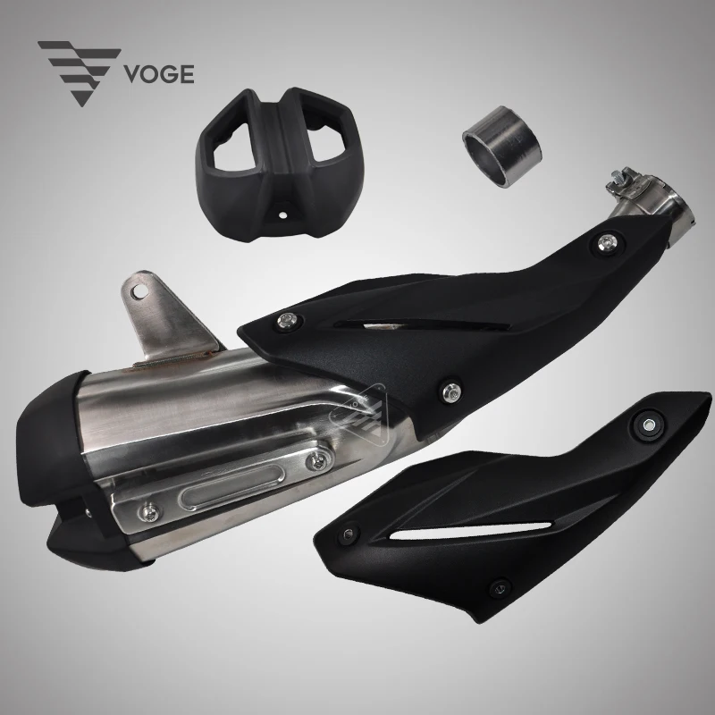 

Motorcycle Lx500r Exhaust Pipe Muffler Rear Section Tail Cover Decorative Cover Graphite Ring Apply for Loncin Voge