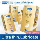 Ультратонкие презервативы Durex для пениса, презервативы из натурального каучука со смазкой, интимные товары для взрослых