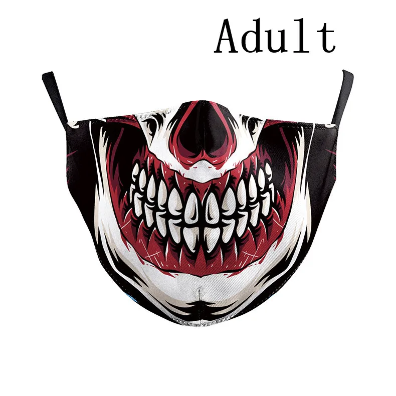 V для Vendetta Клоун Маска лица Mascarillas masque многоразовые PM2.5 Крышка рта Ужас Череп маска