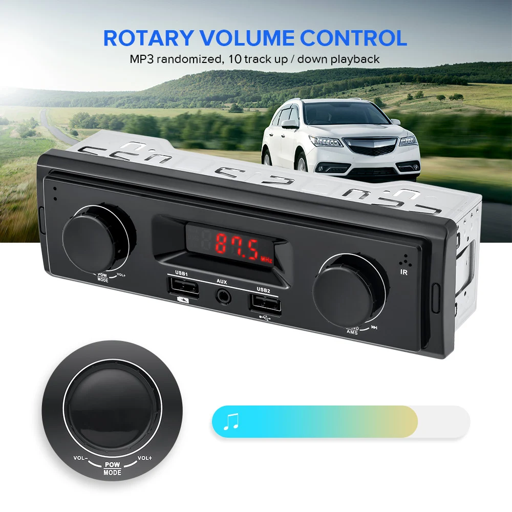 1 Din автомагнитола 12 В Поддержка FM Aux в приемнике USB MP3 радио плеер Авто аудио стерео Нет Bluetooth Нет дистанционного управления