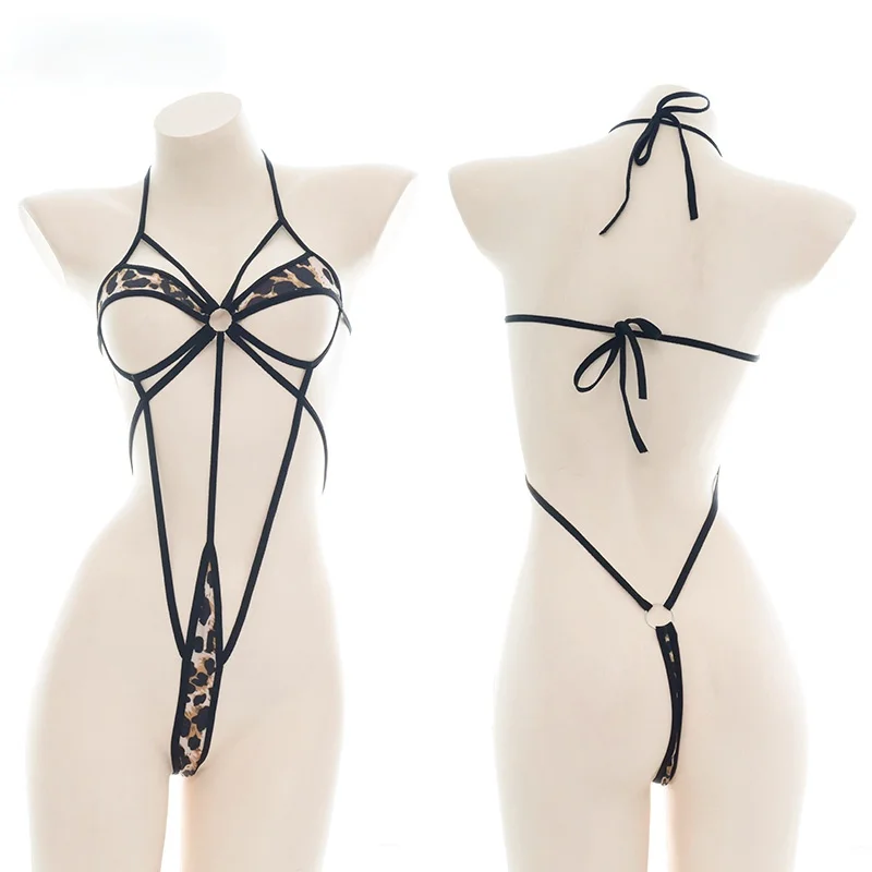 Экзотические Косплэй костюм пикантные леопардовые интимной комбинезон