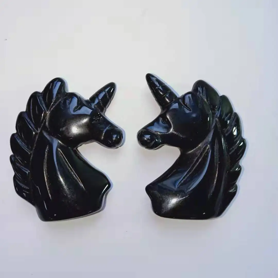 High Quality 2.5inches Various Gemstone Unicorns Shape Crystal Cute Animal Hand Polished Feng Shui For Gift& Home Decor WYQ