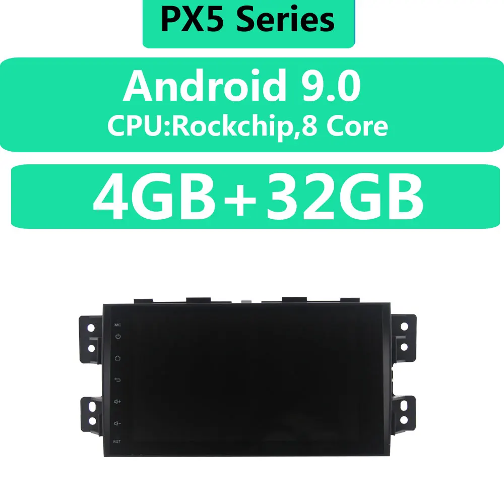 PX5 32GB Zetech Android 9 2 din автомагнитола dvd gps для kia borrego/mohave 2008-2012 Автомобильный мультимедийный для kia mohave 9 дюймов сенсорный экран - Цвет: PX5 32GB