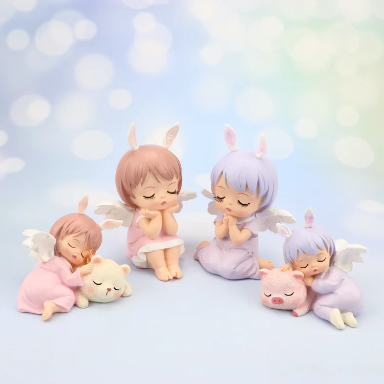 

Cute Lovely Angel Girl Micro Landscape Interior Accessories Red Girl Bedroom Children's Living Room Desktop Ornaments