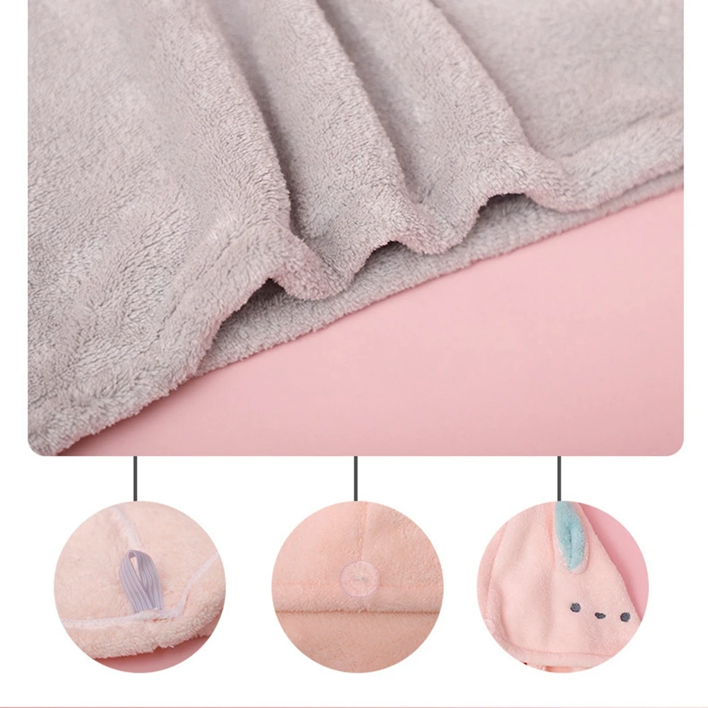 

Shower Turban Microfiber Towel Bathroom Hair Dry Quick Drying Lady Bath Towel Soft For Woman Turban Head Wrap Bathing Tools