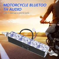 motorcycle electronic accessory waterproof motorcycle bluetooth compatible speaker audio mp3 player blue white porcelain