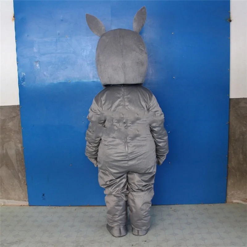 

Gray Rhinoceros Cosplay Furry Suits Party Game Fursuit Cartoon Dress Outfits Carnival Halloween Xmas Easter Advertising