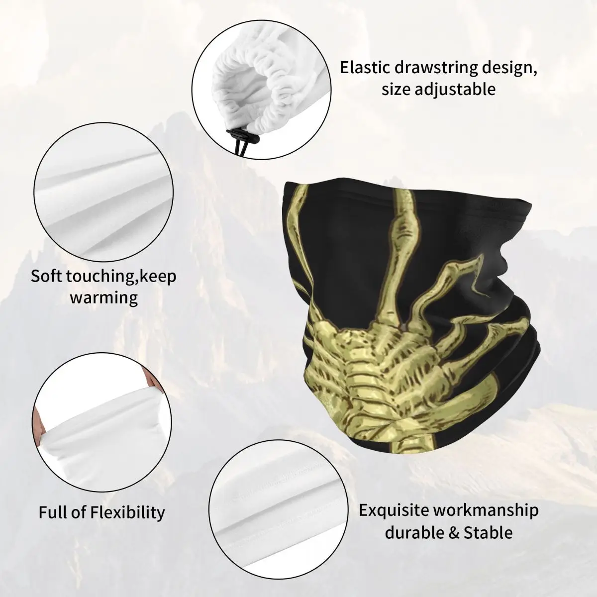 Балаклава для лица Alien Facehugger маска шарф бандана Охота Зимняя Маска Лыжный шлем