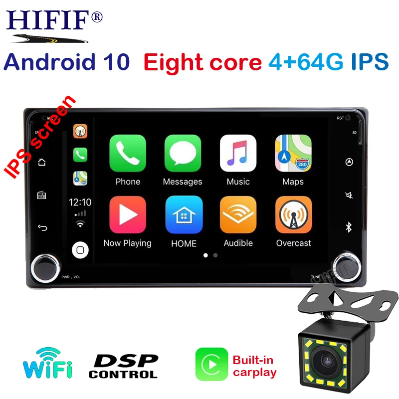 Автомобильный мультимедийный плеер 2 din с радио Android 10 для Toyota Camry/Vios/Corolla/wish/Altis/4500