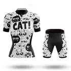 Новые короткие носки с принтом в виде кошки, с длинным рукавом женская одежда для велоспорта, набор, дышащиц, одежда для горного велосипеда, Женская велосипедная одежда Ropa Ciclismo