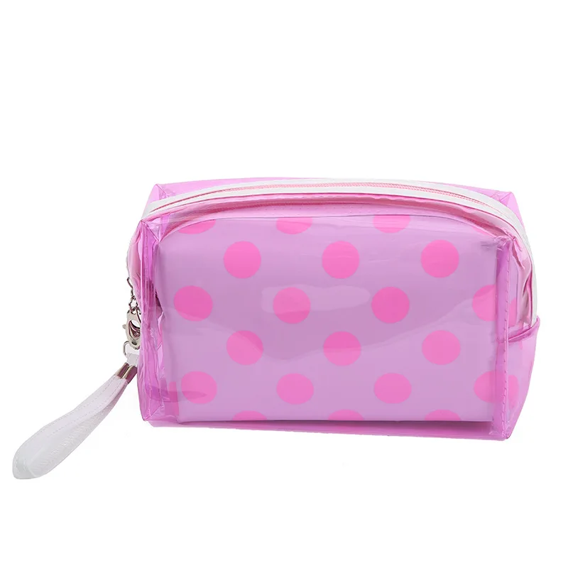 

UOSC Cute Cartoon Cosmetic Bag Polka Dot Printing Wash Storage Bag For Women's Bag Candy Fruit Color Girl Portable Storage Bags