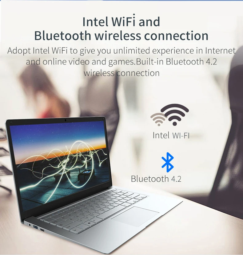 Ноутбук компьютер 14 дюймов Windows 10 Intel 8G + 360G SSD тонкий и легкий портативный ноутбук