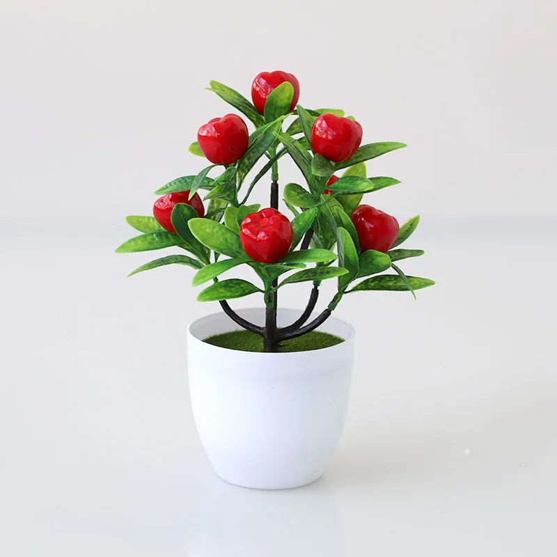 Искусственные фрукты лимон искусственное растение в горшке дерево персик яблоко