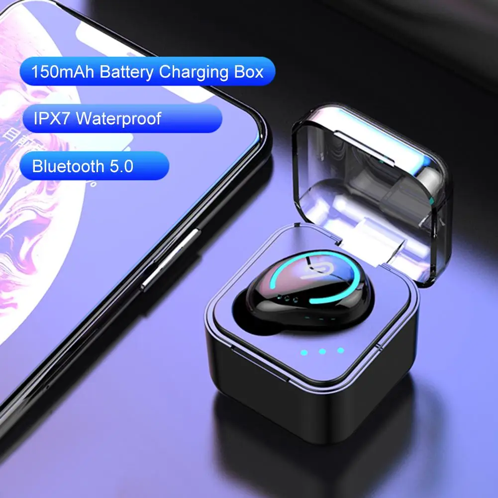 Mini Waterproof Wireless Bluetooth 5.0 Earphones Sports Earbuds Headphone Handsfree Headset with Battery Charging Box | Электроника