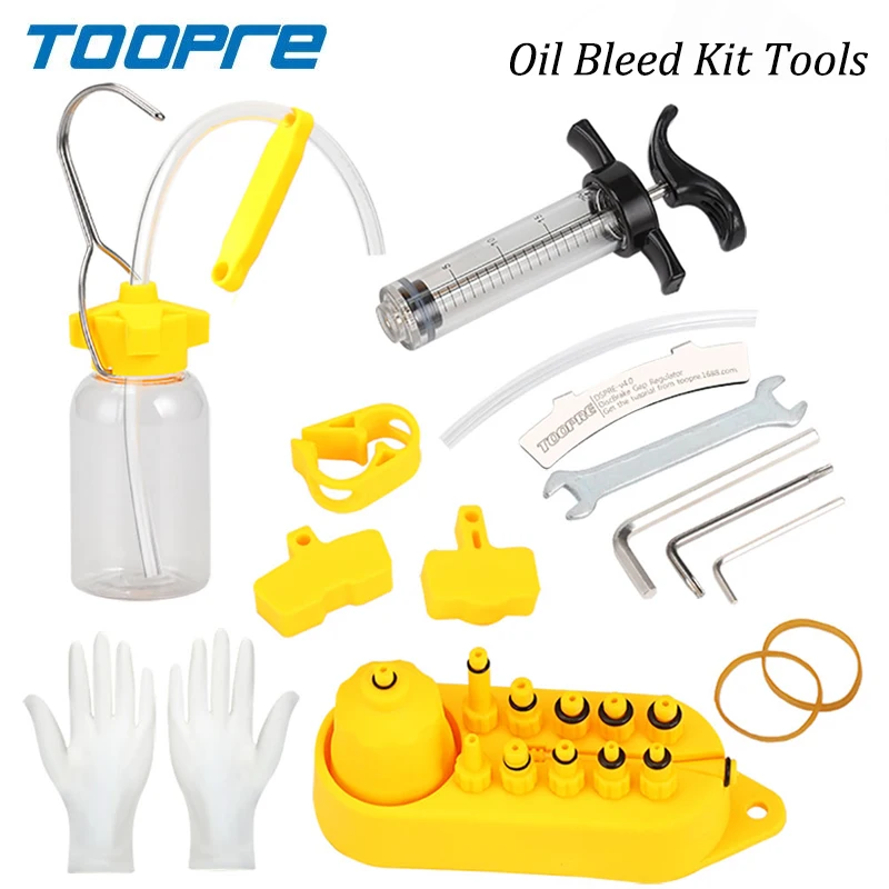 

TOOPRE 1 Kit Bicycle Hydraulic Disc Brake Oil Bleed Kit Tools for SHIMANO SRAM MAGURA Series MTB Road Bike Brake Repair Tool