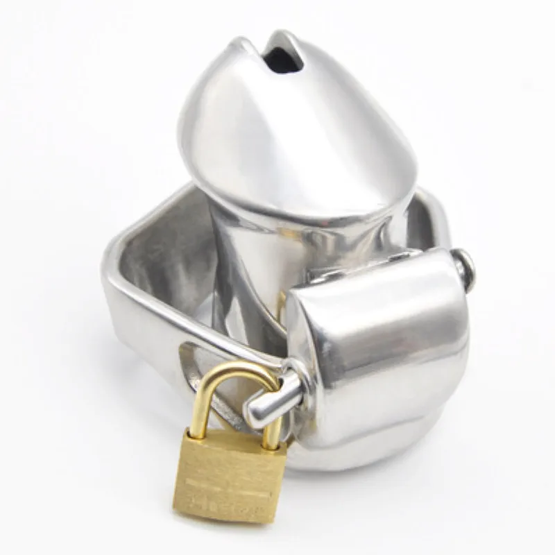 Sex Shop New Short Type Stainless Steel Penis Cage Cock Fetish Male Chastity Belt Device Toys For Men A337 | Красота и здоровье