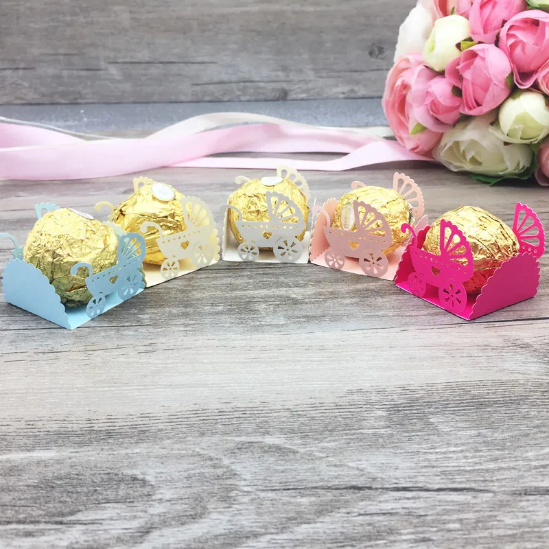 Лазерная резка Chocolatr бар свадебные сувениры и подарки Baby SHower Бумага коробка конфет бар свадебные и вечерние поставки, 50 шт в наборе