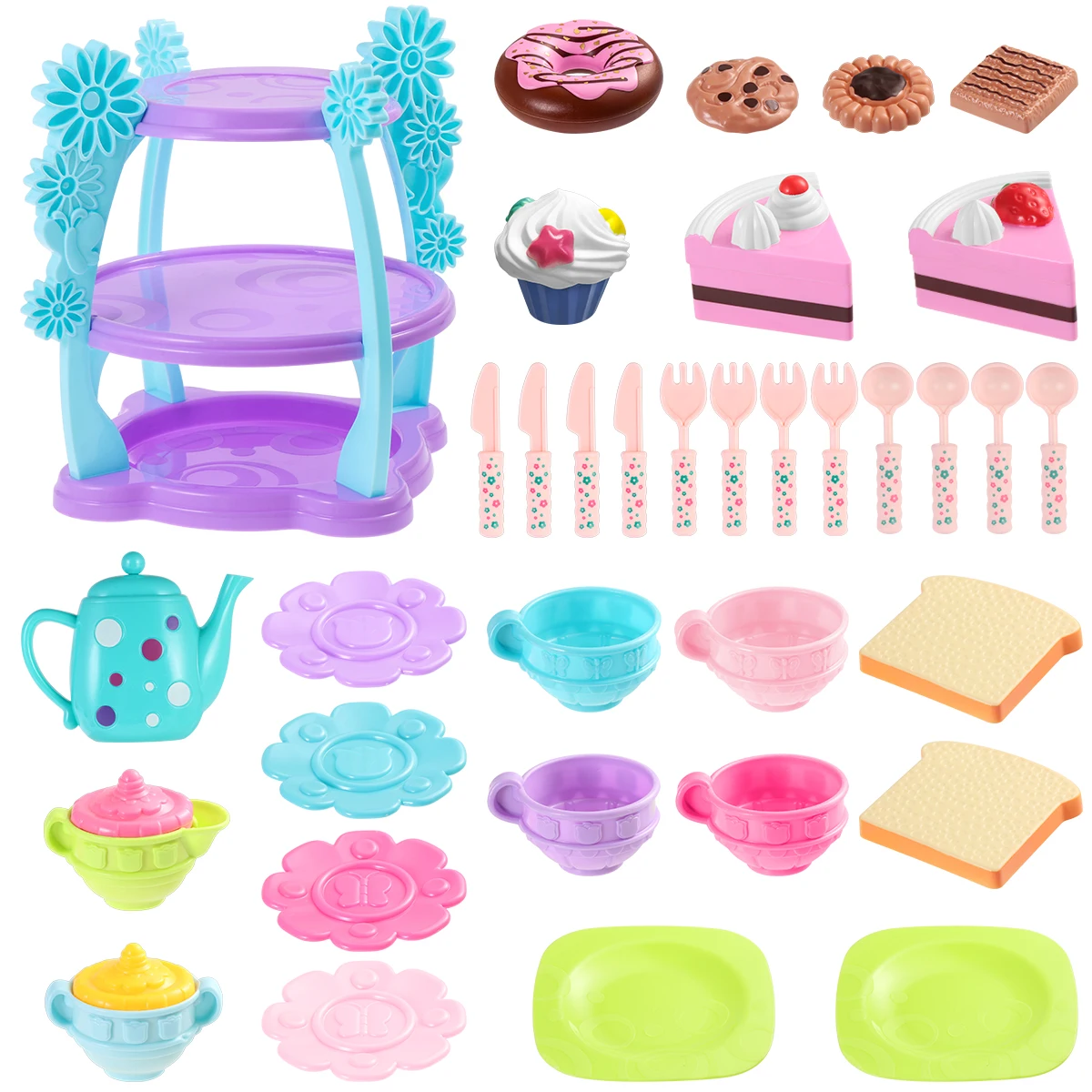 IBaseToy 35 шт. безопасный набор для приготовления еды и чая милые развивающие игрушки
