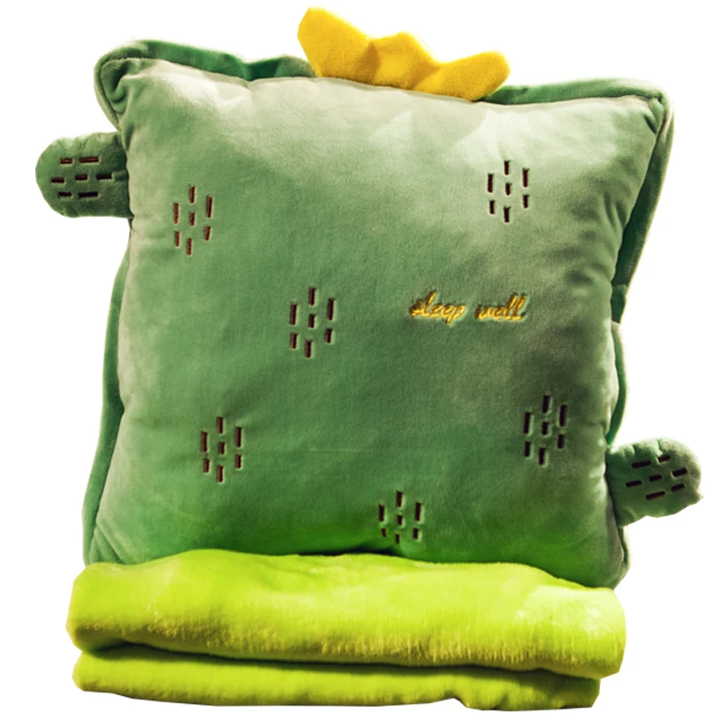 Мультяшная офисная подушка одеяло двойного назначения Подушка для спины кровати