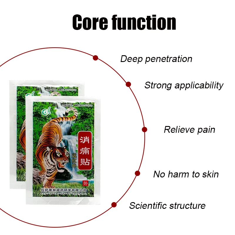 

8Pcs/Bag Tiger Balm Far IR Treatment Porous Chinese Medical Plaster Pain Relief Patch Relieve Joints Pain Relief Patch
