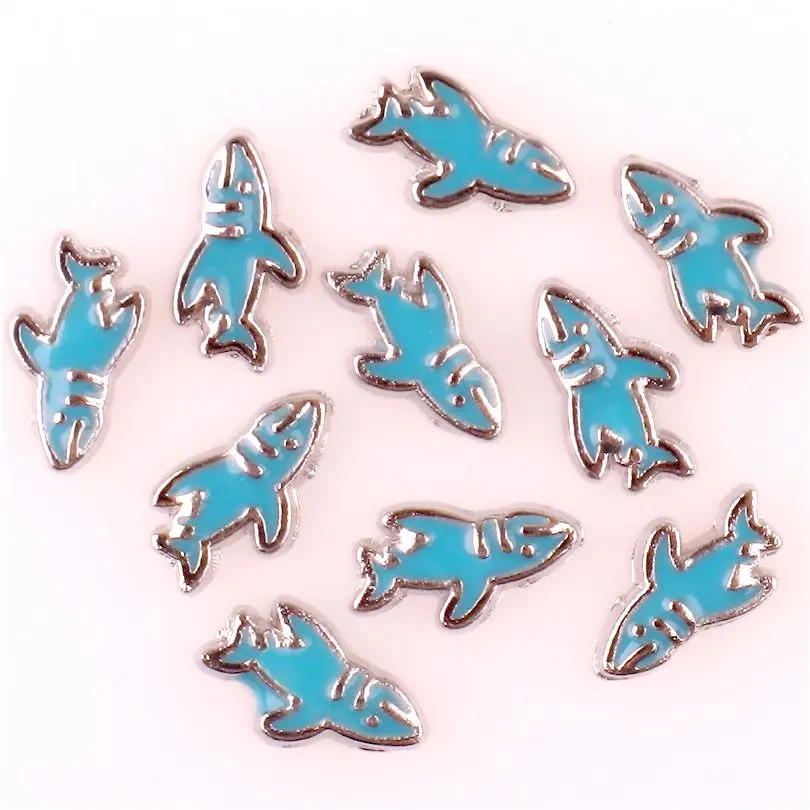 20 шт./лот морская Акула FloatingMemory амулеты в поисках стеклянного медальона