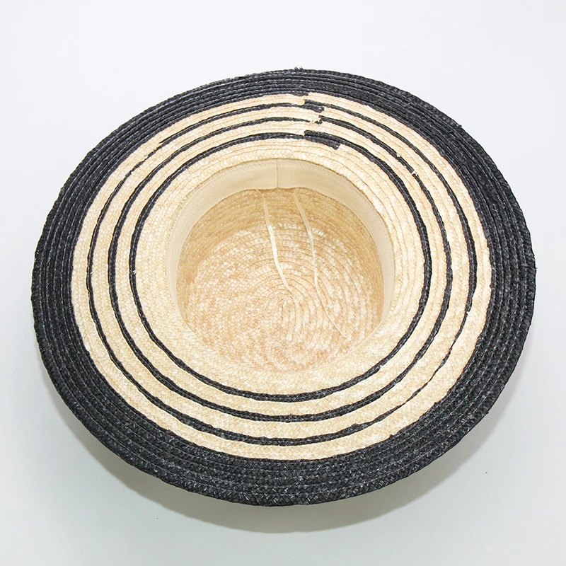 Модные соломенные солнцезащитные шляпы в полоску для женщин 2020 роскошные летние
