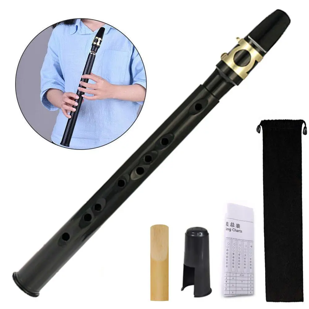 

Black Saxophone Set Pocket Sax Mini Portable Saxophone Little Saxophone With Sax Reeds Carrying Bag Tooth Pastes for Beginners