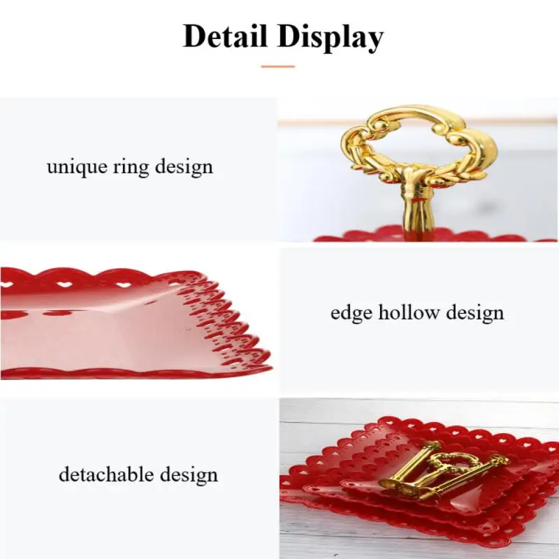 3-уровневая подставка для пирожных фруктовый поднос снэков конфет в европейском