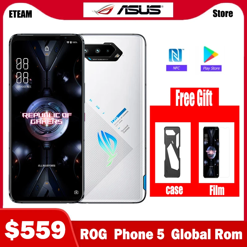 Оригинальная материнская плата ASUS ROG 5 5G игровой смартфон 16 Гб 256 Snapdragon888 Android 11