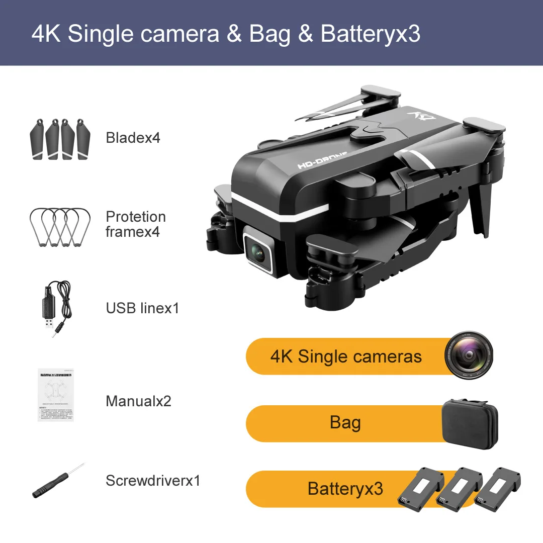 2021 дешевая широкоугольная камера K11 HALE 4k HD s Wi-Fi Дрон двойная Квадрокоптер с