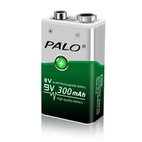 palo 9v rechargeable battery 300mah rechargeable 9v 6f22 nimh battery for digital camera remote control toys metal detector