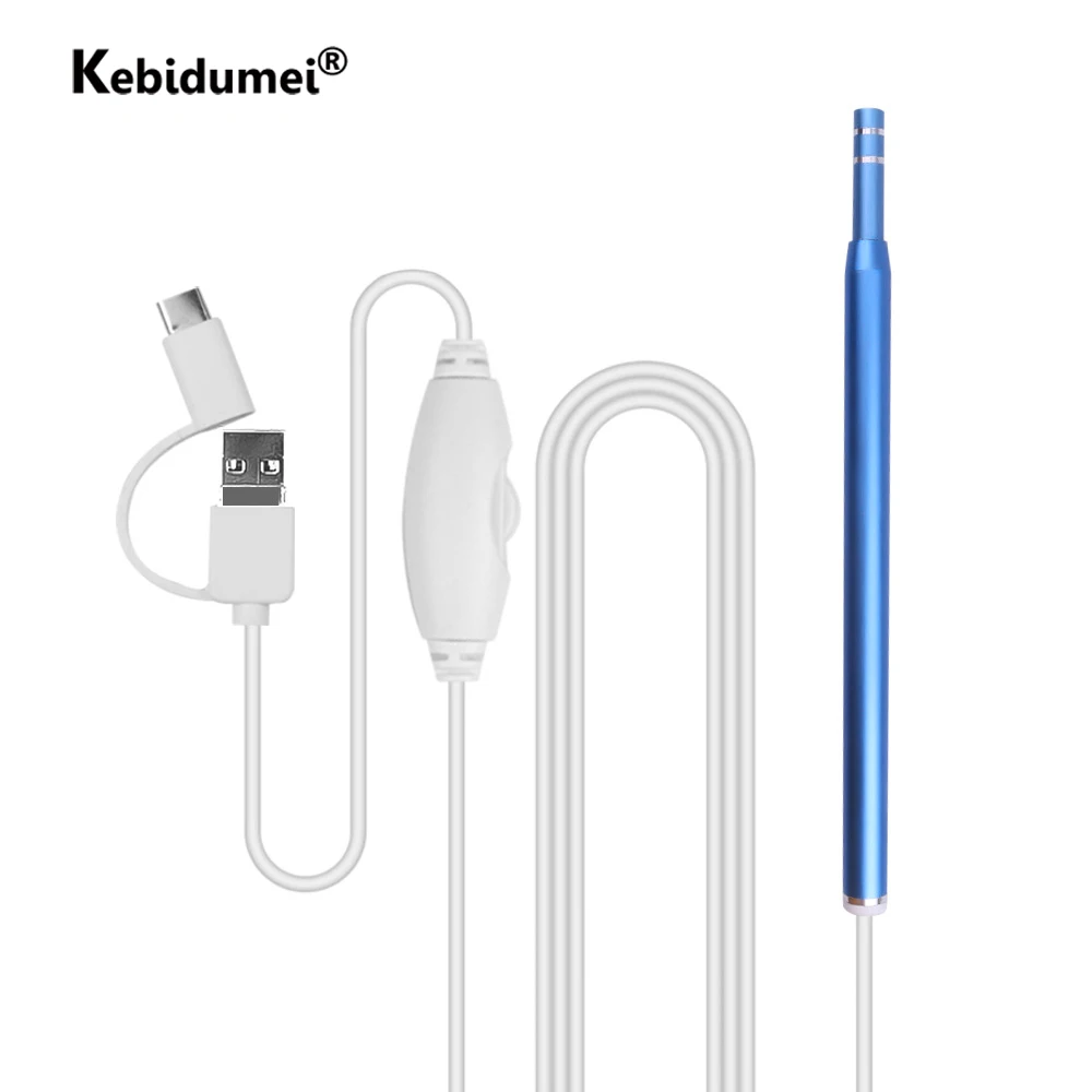 

5,5 мм, эндоскоп для чистки ушей, Тип C, USB, микро-USB, визуальная ухочистка, отоскоп, бороскоп для Android, ПК, забота о здоровье