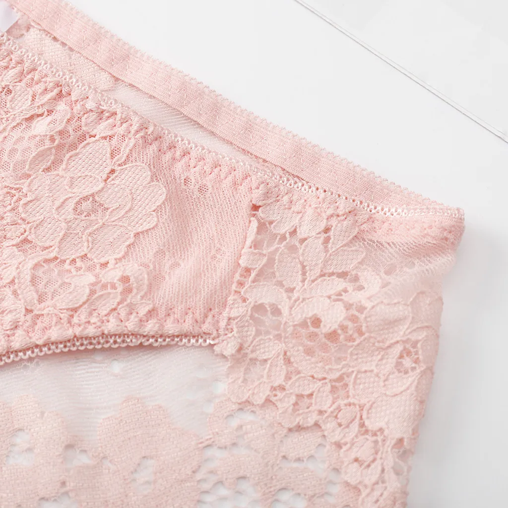 

Women sexy lingerie panties briefs Sexy Lace High Elastic Silk knickers Underpants Female Underwear intimates U*