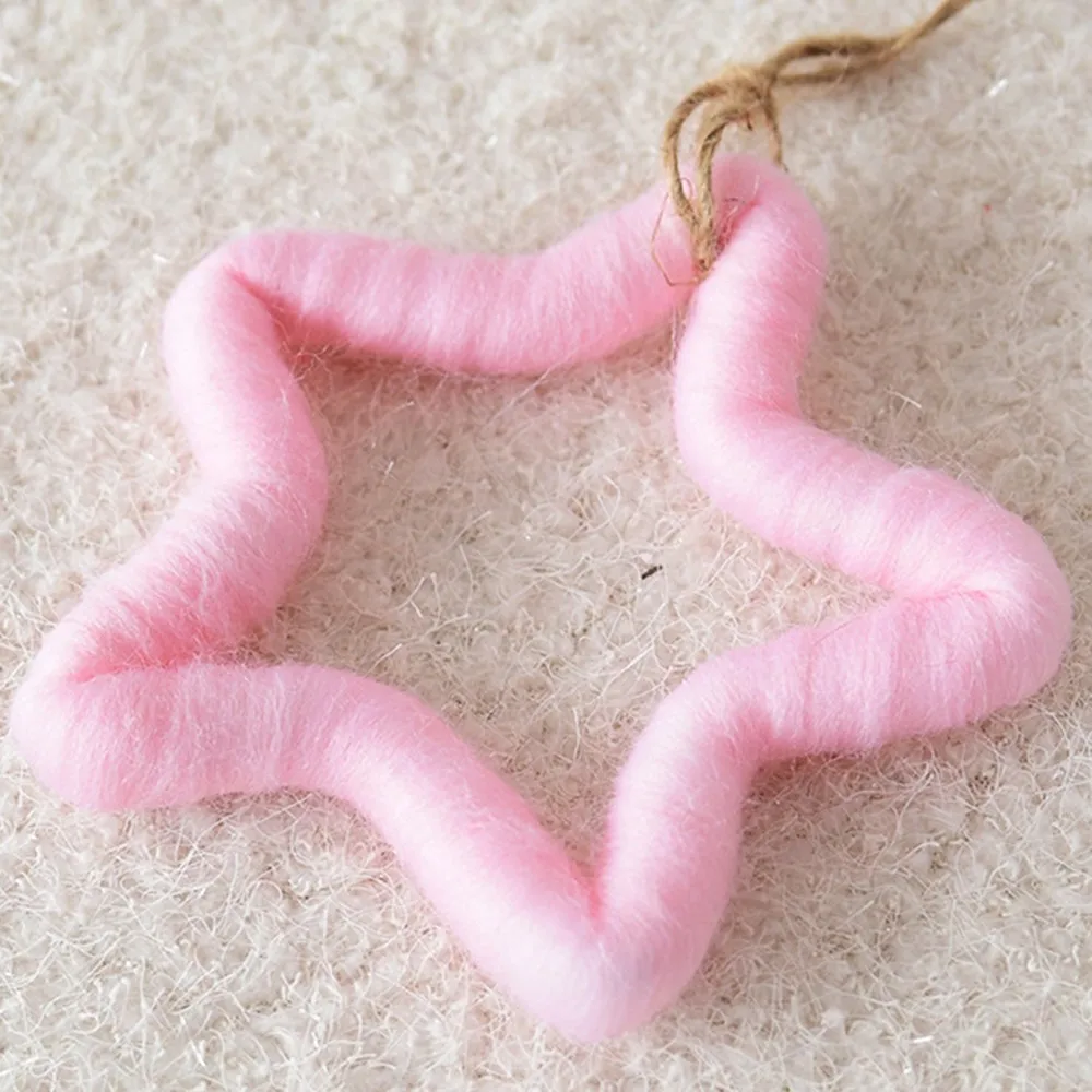 Рождественские шерстяные войлочные подвесные украшения Снежинка в форме