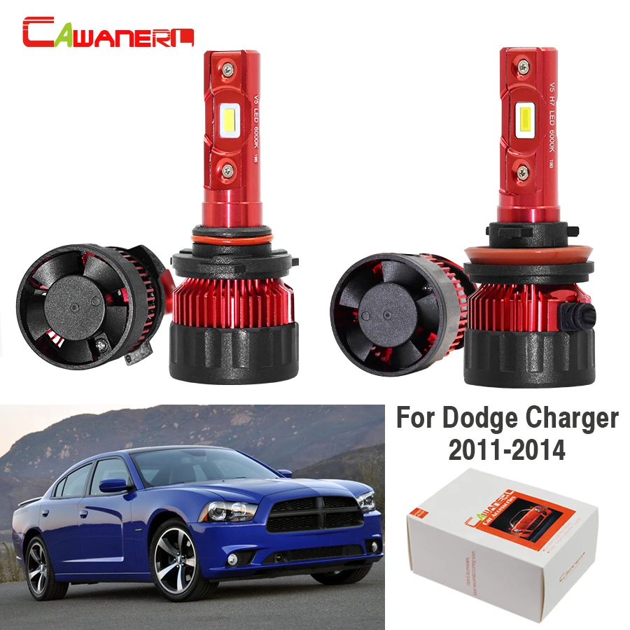 Cawanerl для Dodge Зарядное устройство 2011 2012 2013 2014 автомобиля светодиодный фары лампы